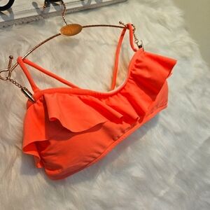 G21 Ruffle Halter Bandeau Bikini Top